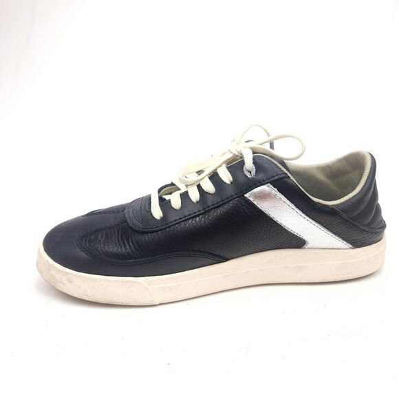 Olukai Ha'upu Lace Up Sneaker Women’s Size 7.5 Black Shoes Leather Cushioned - Picture 2 of 10